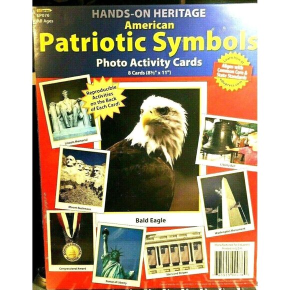 Hands On Heritage American Patriotic Symbols Photo Activity Cards Book New Rare - Picture 1 of 2